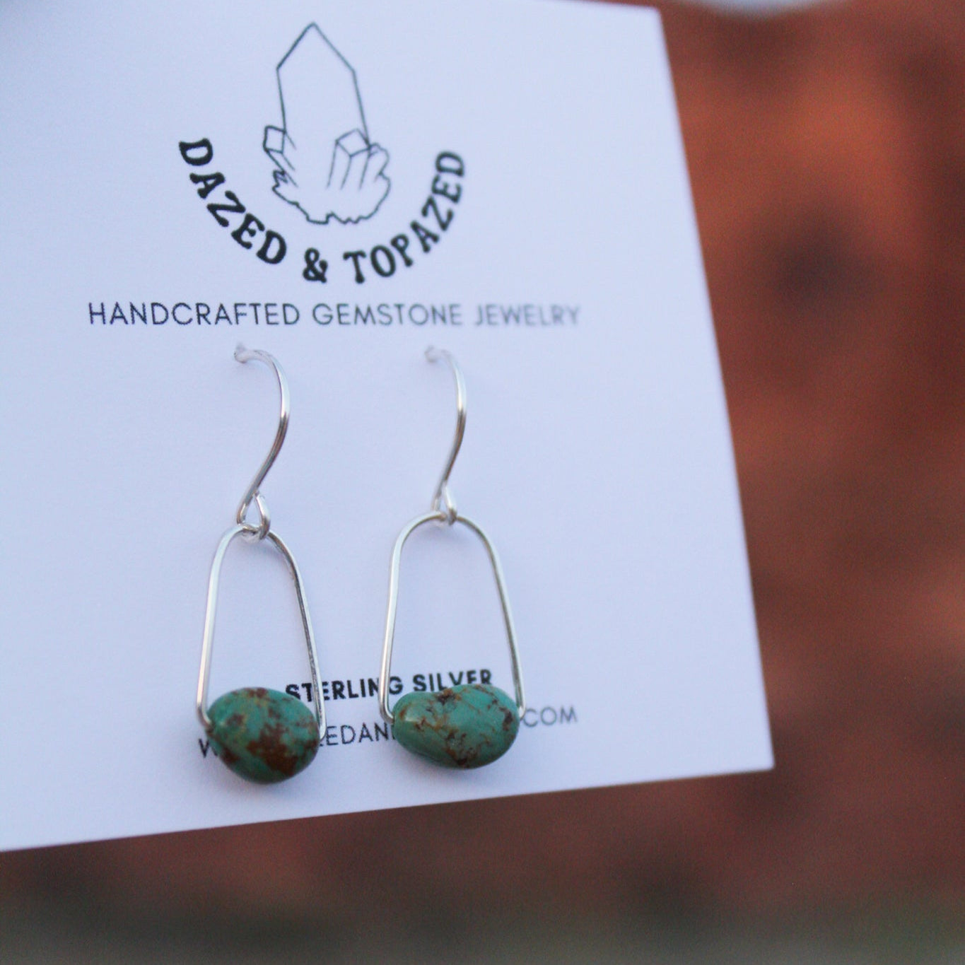 Minimalist Sonoran Turquoise Bead Earrings