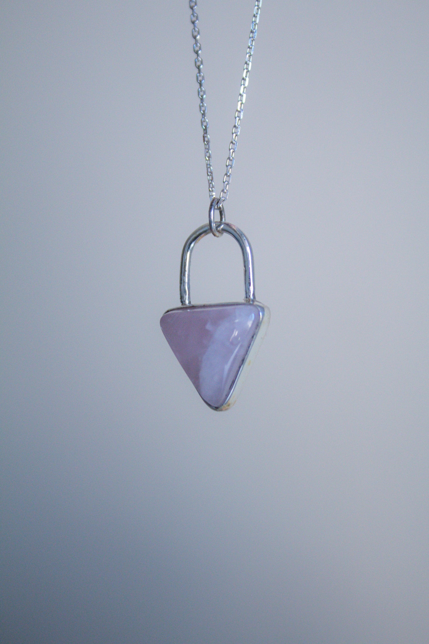Rose Quartz Lock Pendant