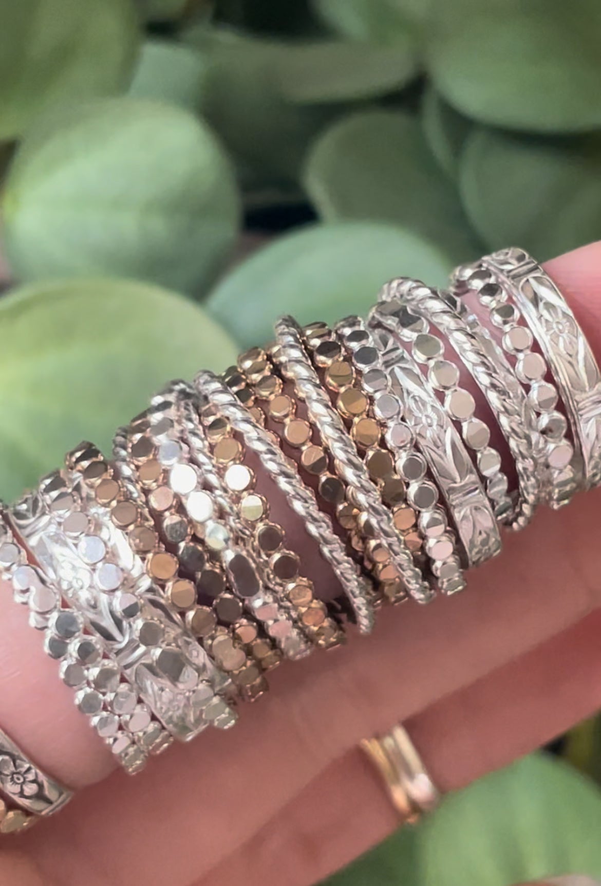Silver and Gold Stacker Rings
