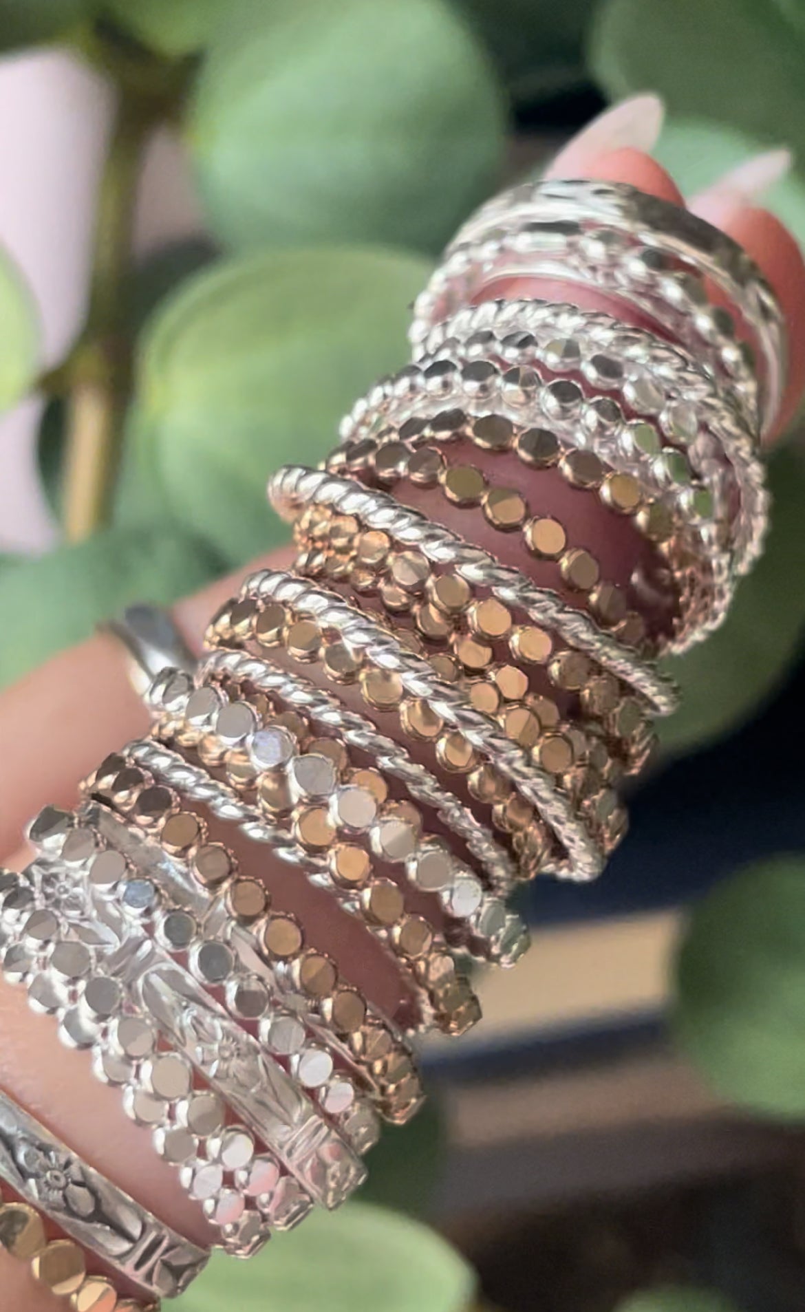 Silver and Gold Stacker Rings