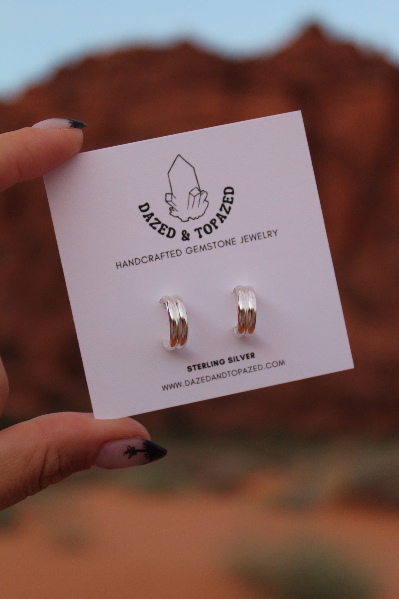 Double Band Huggie Hoop Earrings