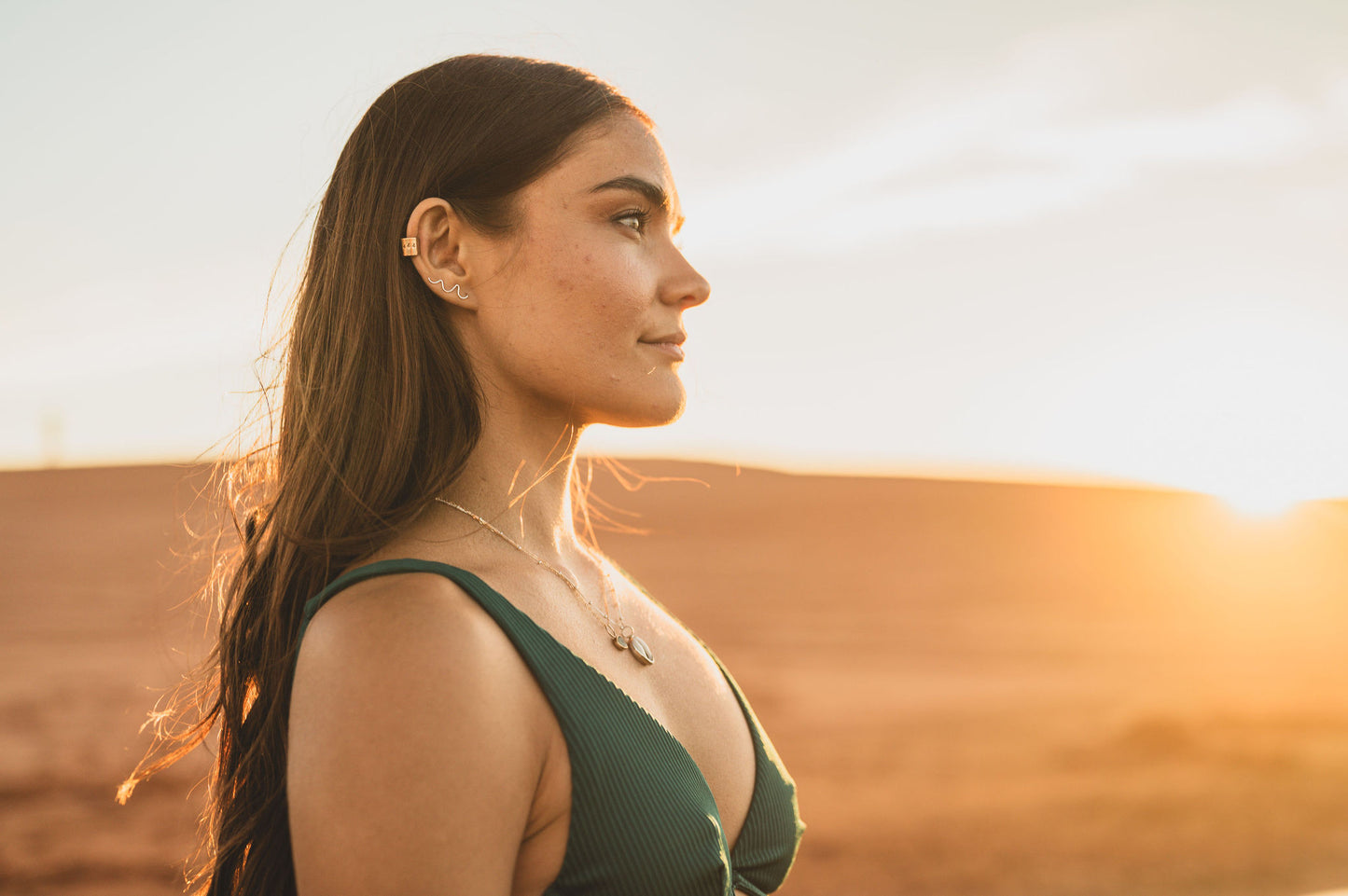 Stamped Brass Ear Cuffs