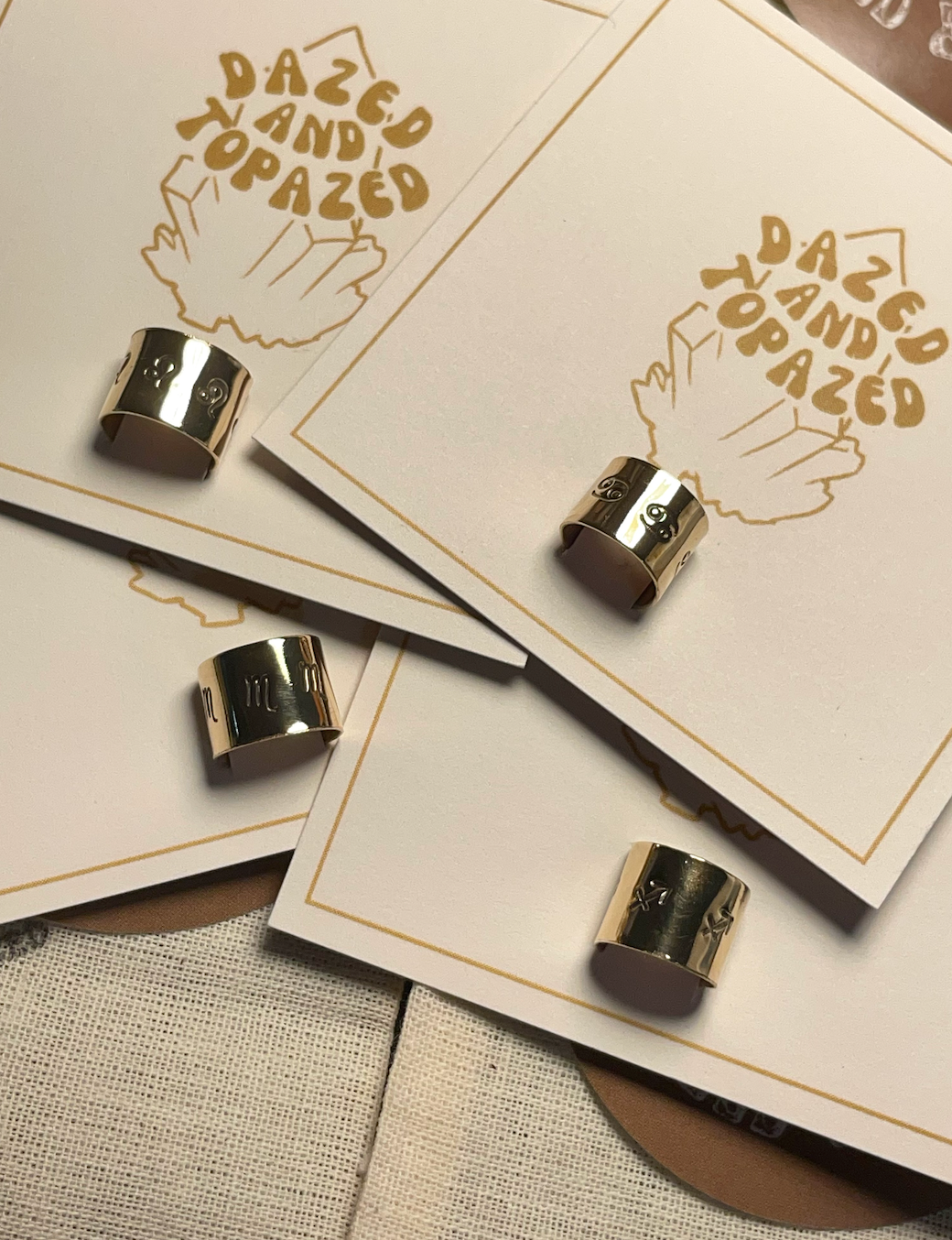 Stamped Brass Ear Cuffs