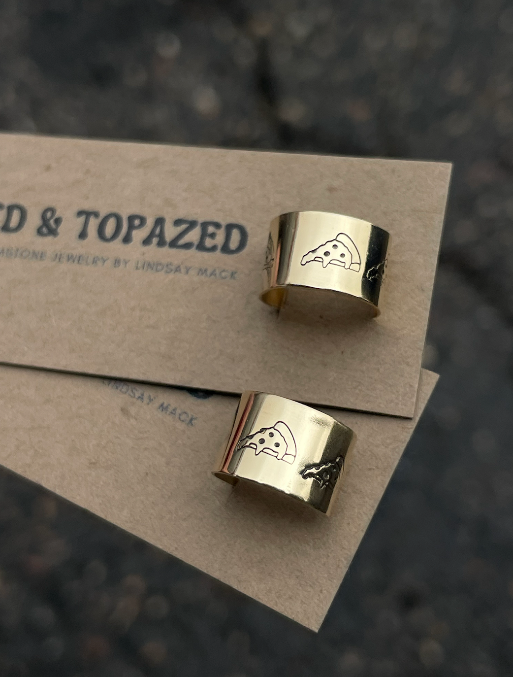 Stamped Brass Ear Cuffs
