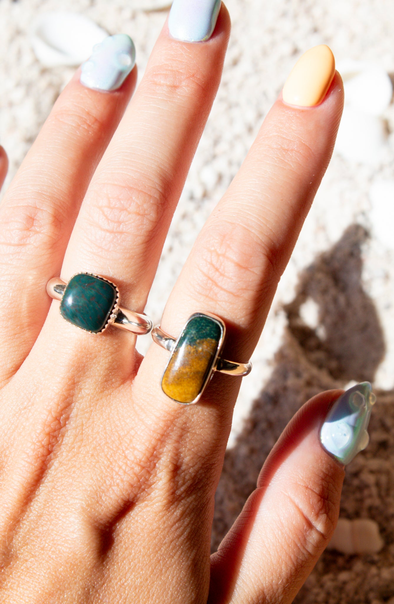 Ocean Jasper Statement Rings