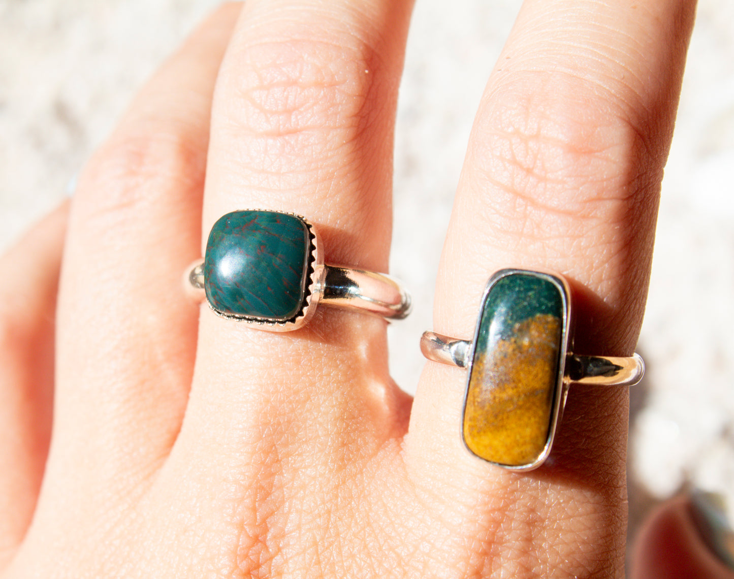 Ocean Jasper Statement Rings