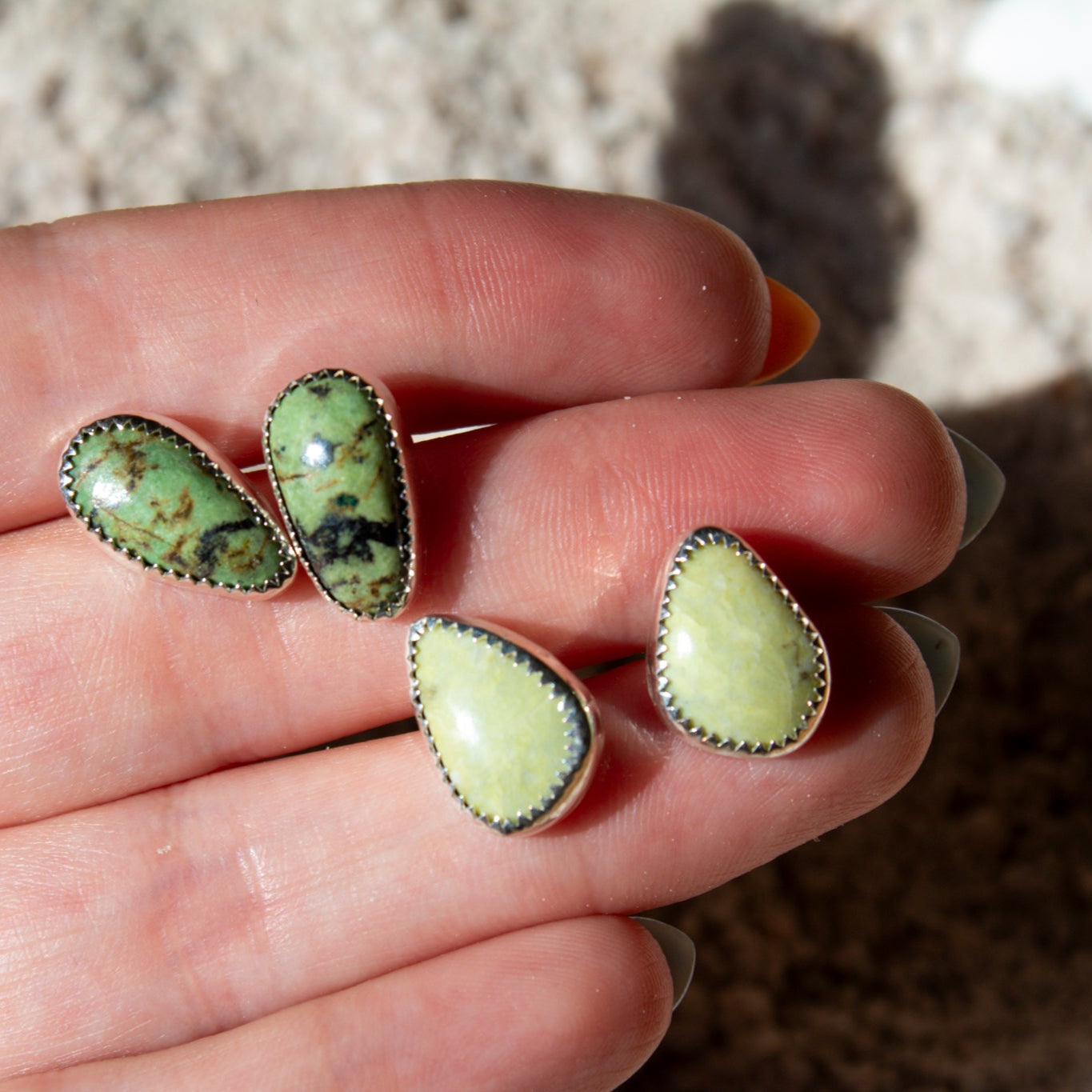 Serpentine Scale Stud Earrings