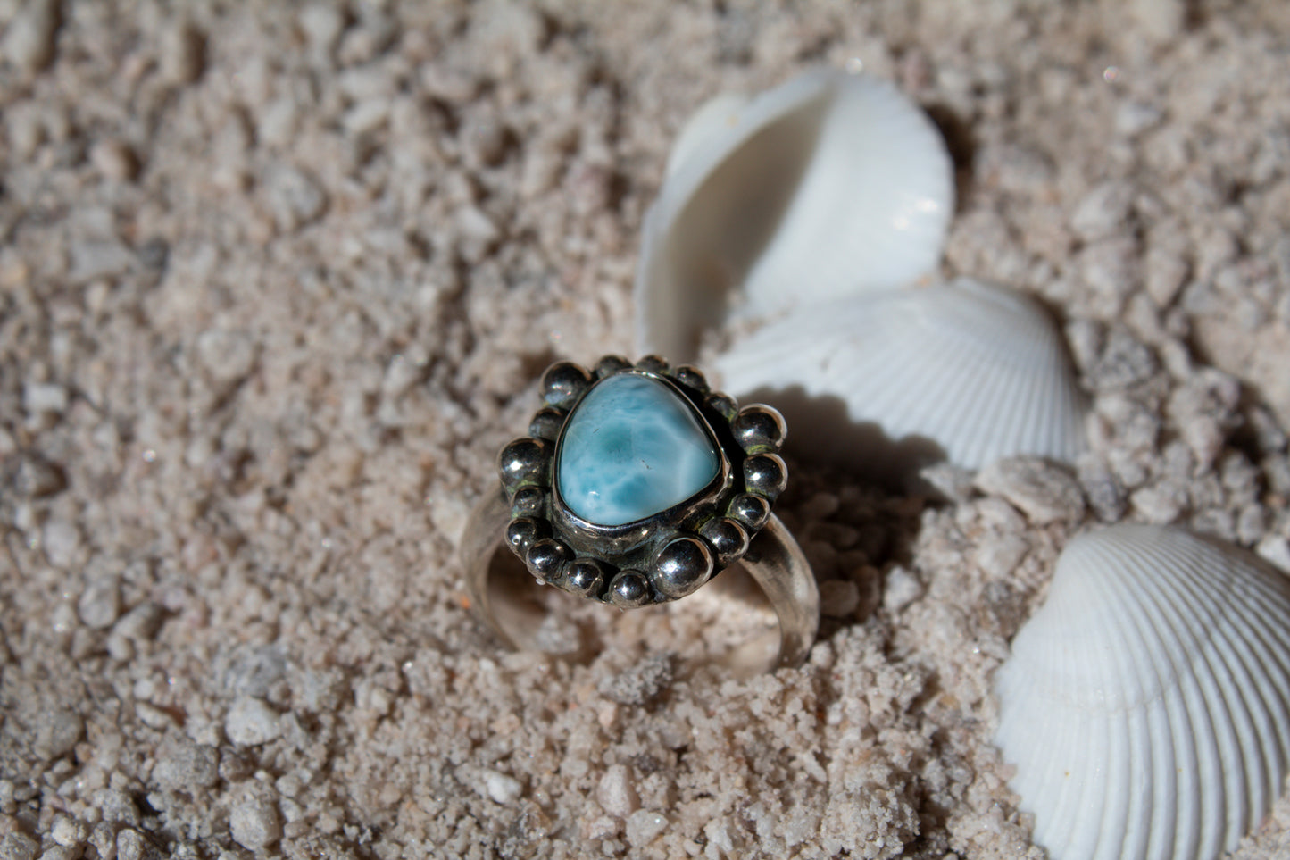 Larimar Bubble Rings
