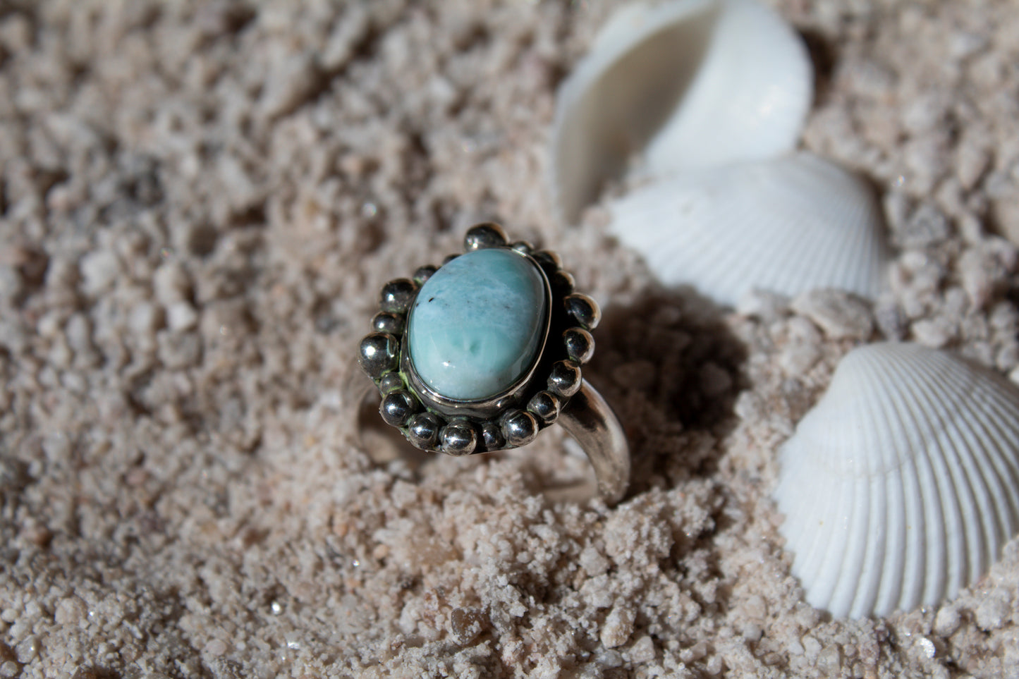 Larimar Bubble Rings