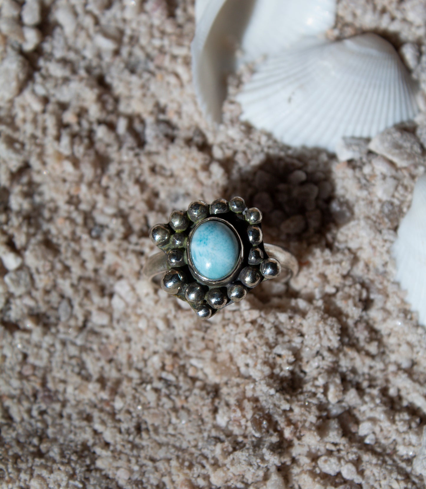 Larimar Bubble Rings