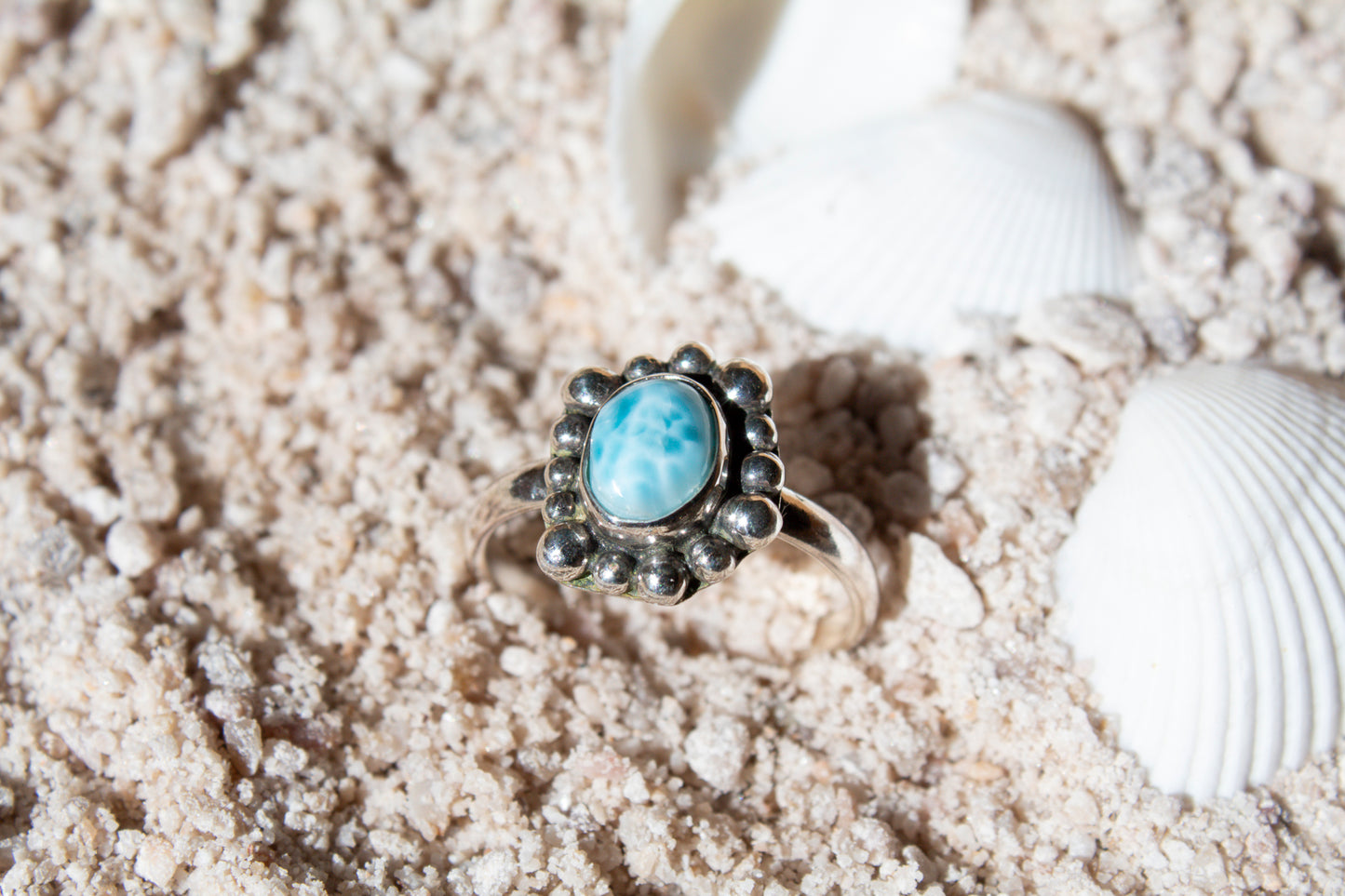 Larimar Bubble Rings