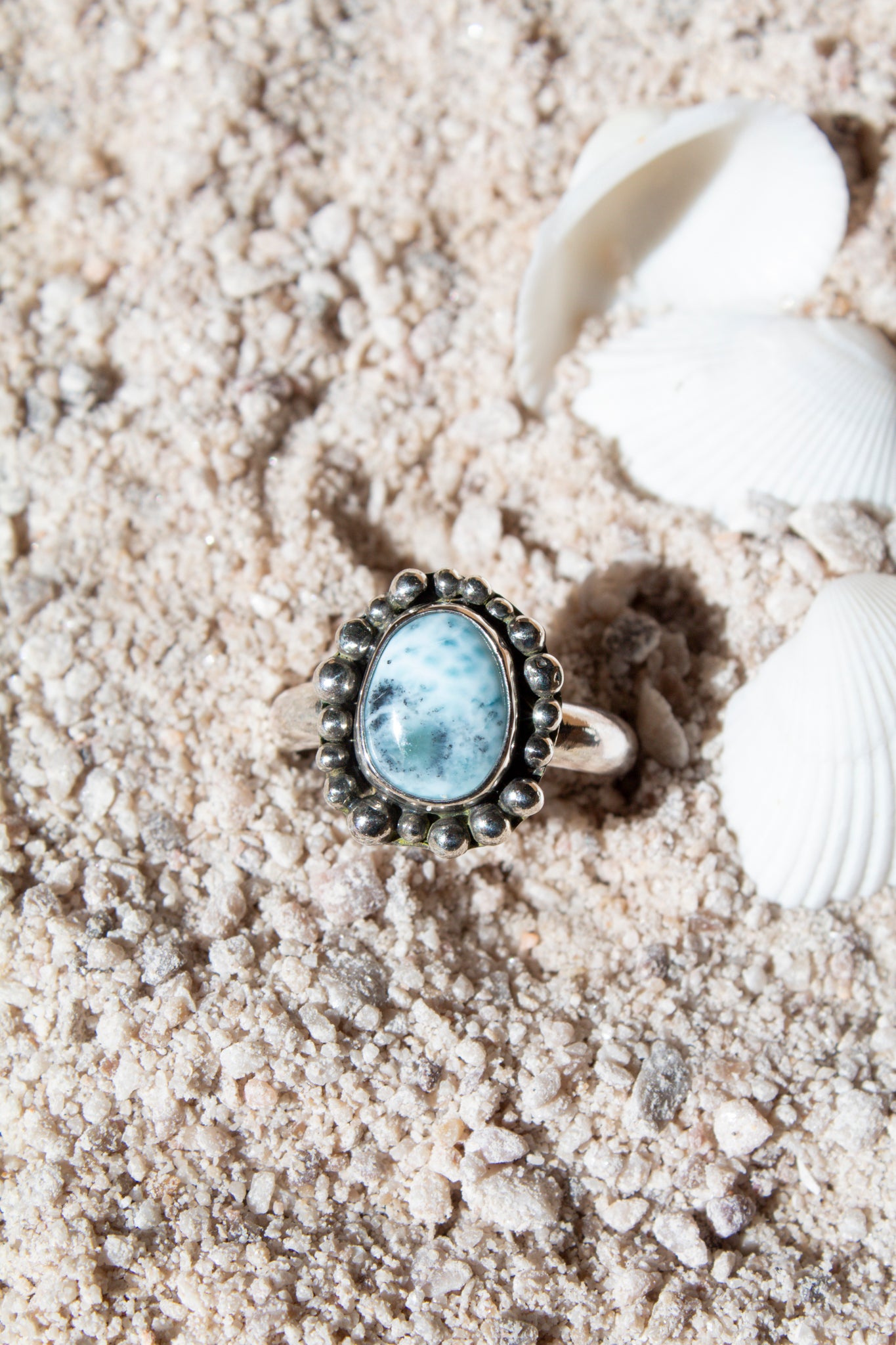 Larimar Bubble Rings