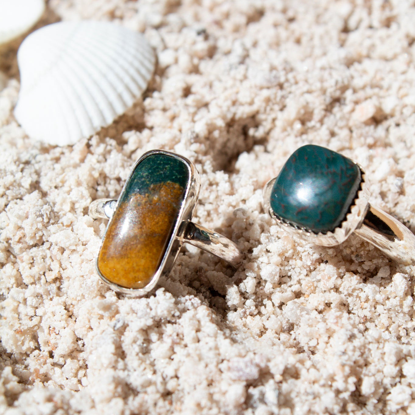 Ocean Jasper Statement Rings