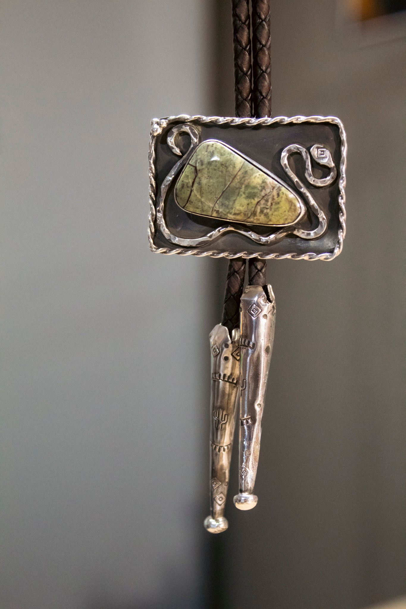 Cactus Coil Serpentine Bolo Tie