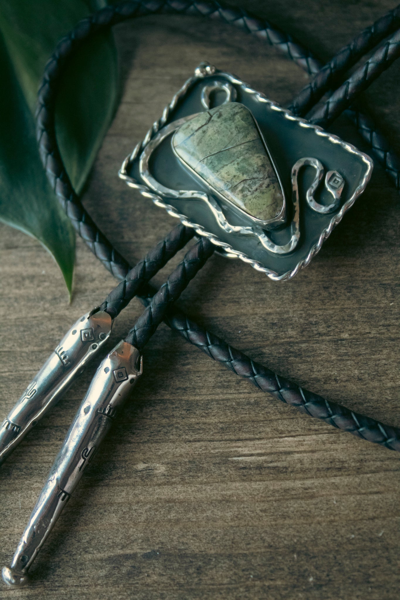Cactus Coil Serpentine Bolo Tie