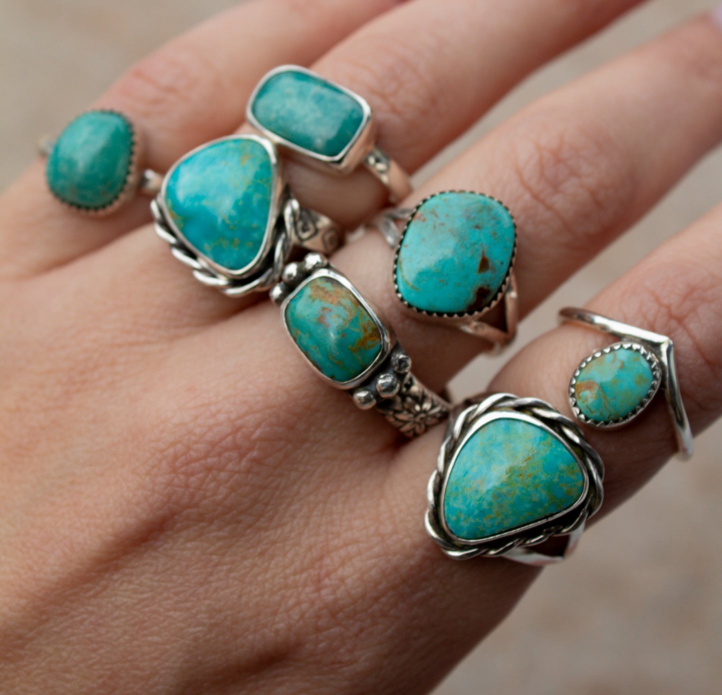 Kingman Turquoise Ring Size 10