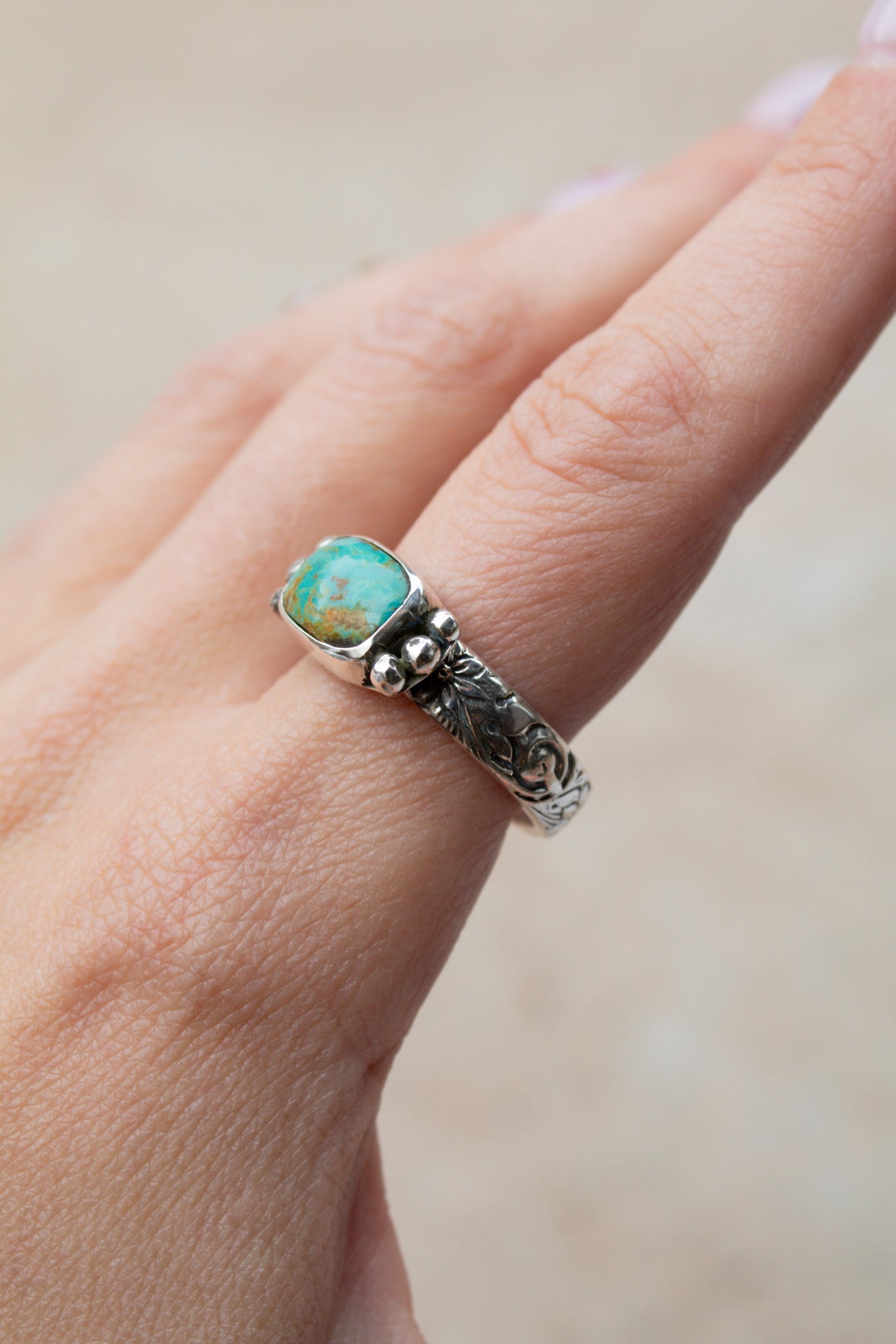 Kingman Turquoise Ring Size 10