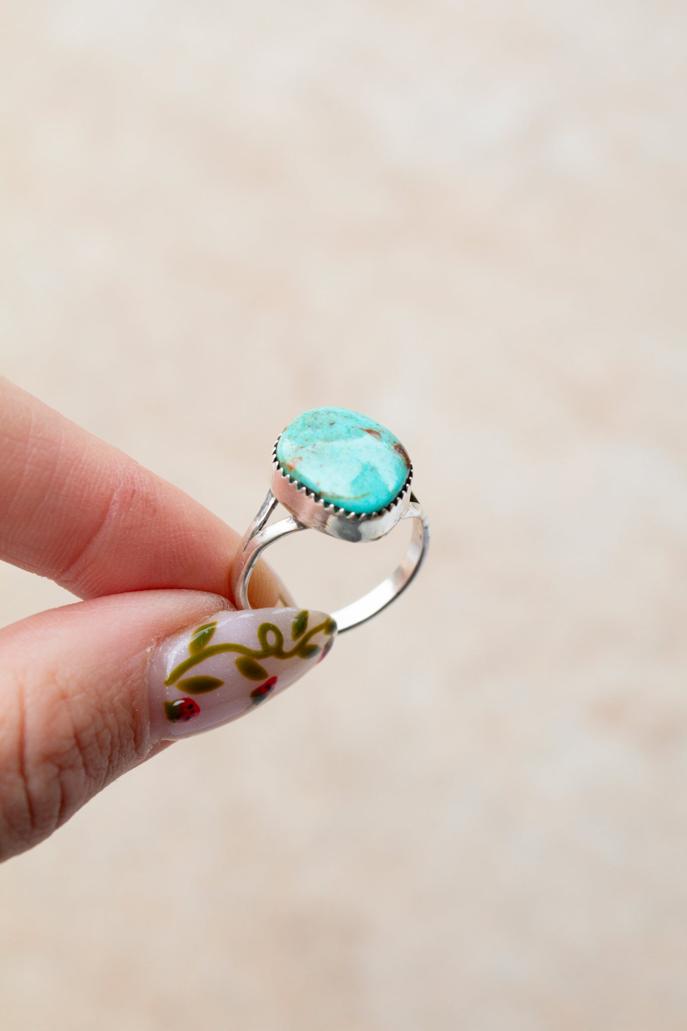 Kingman Turquoise Ring Size 7.5