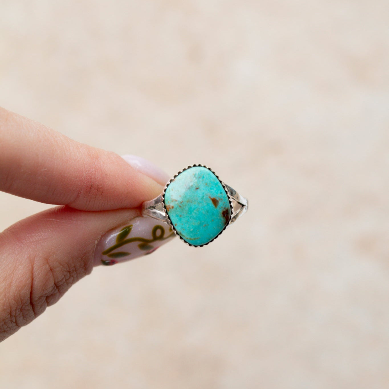 Kingman Turquoise Ring Size 7.5