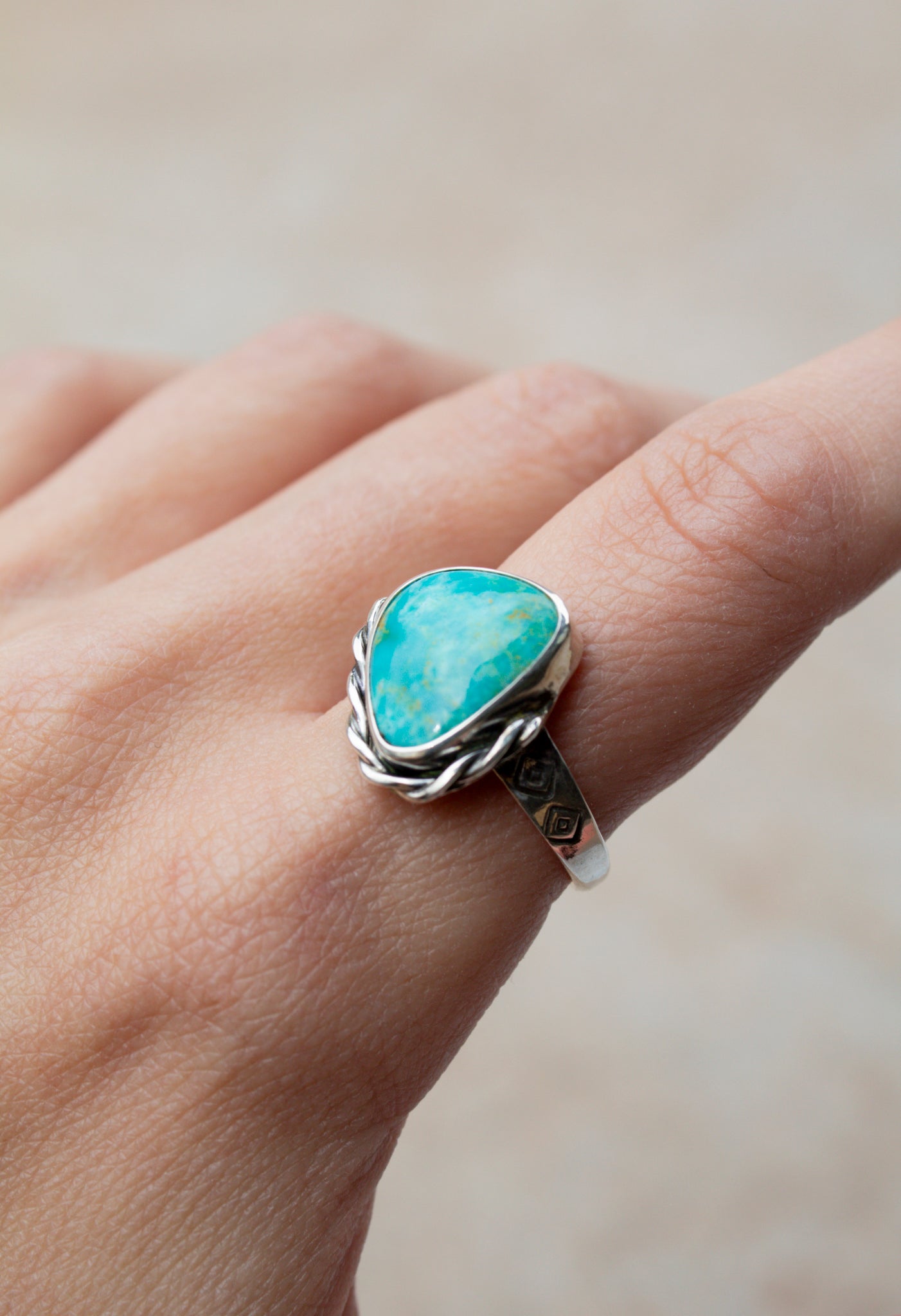 Kingman Turquoise Ring Size 8.5