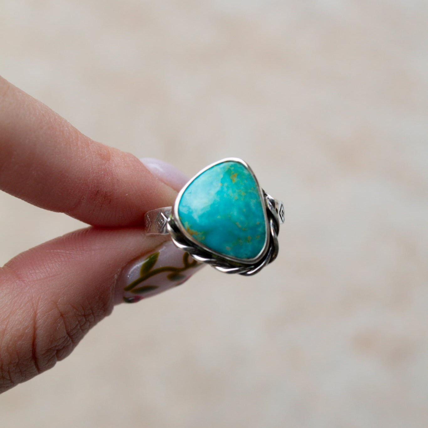 Kingman Turquoise Ring Size 8.5