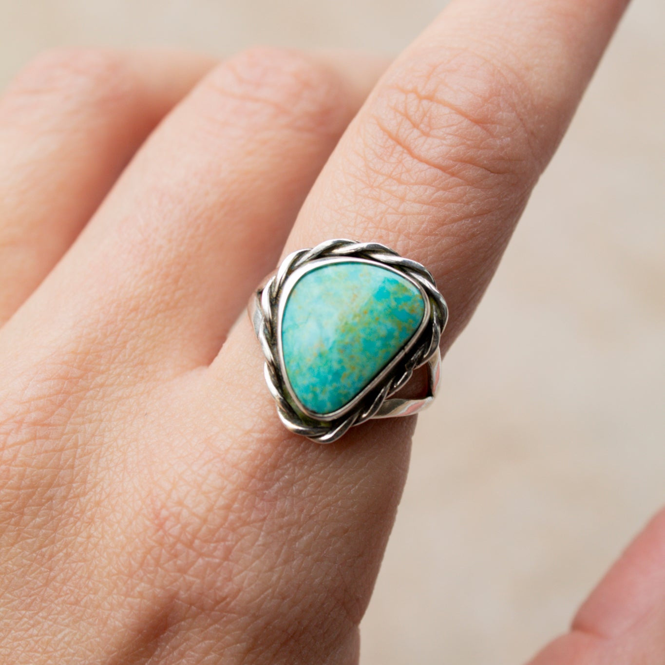 Kingman Turquoise Ring Size 6.5