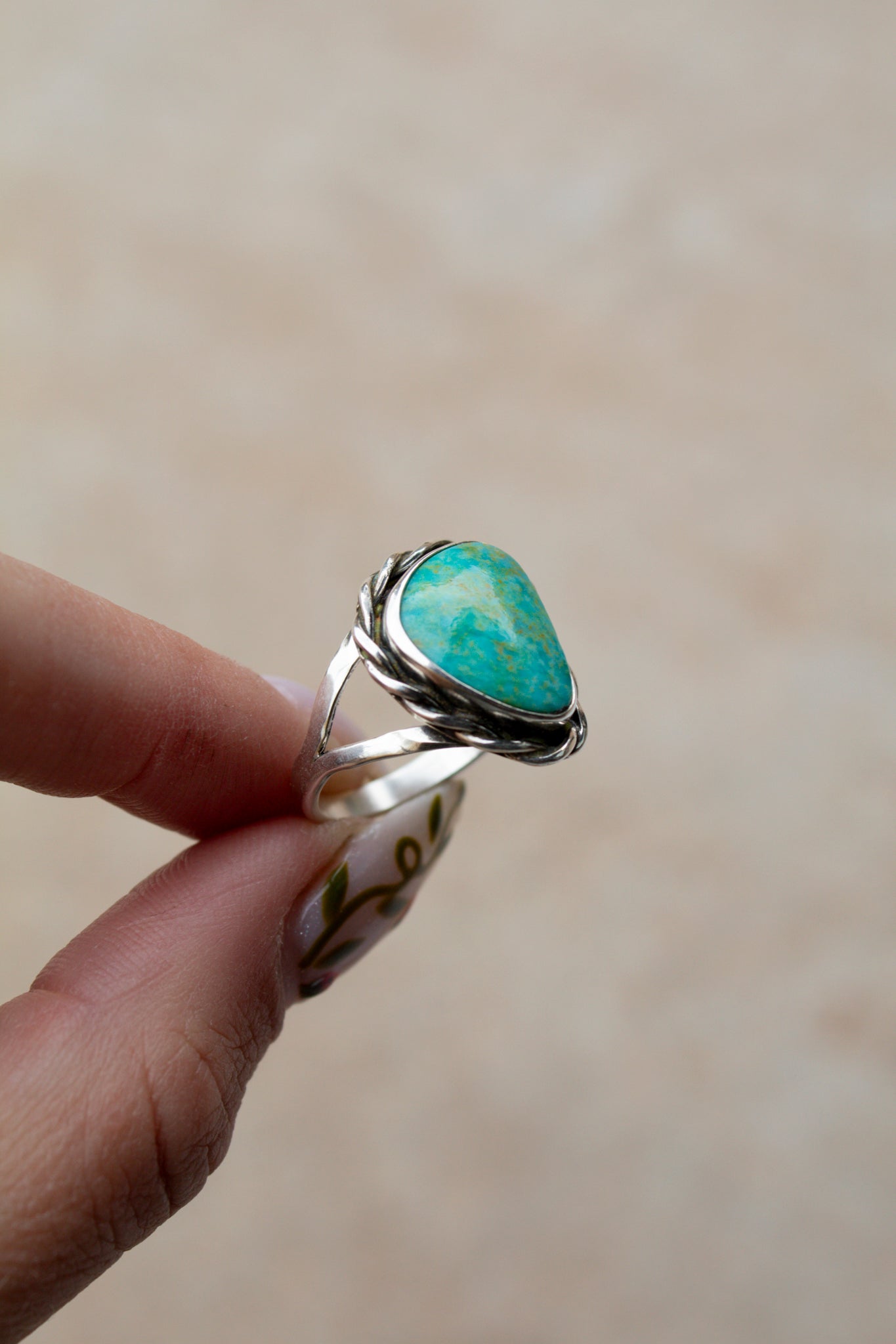 Kingman Turquoise Ring Size 6.5