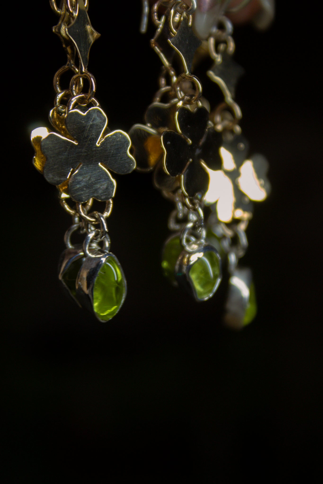 March Earring of the Month- Lucky Peridot Shamrocks