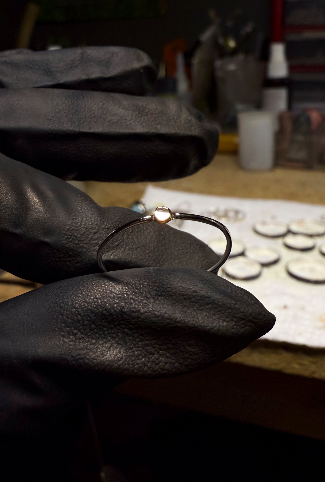 Micro Dot Stacker Rings