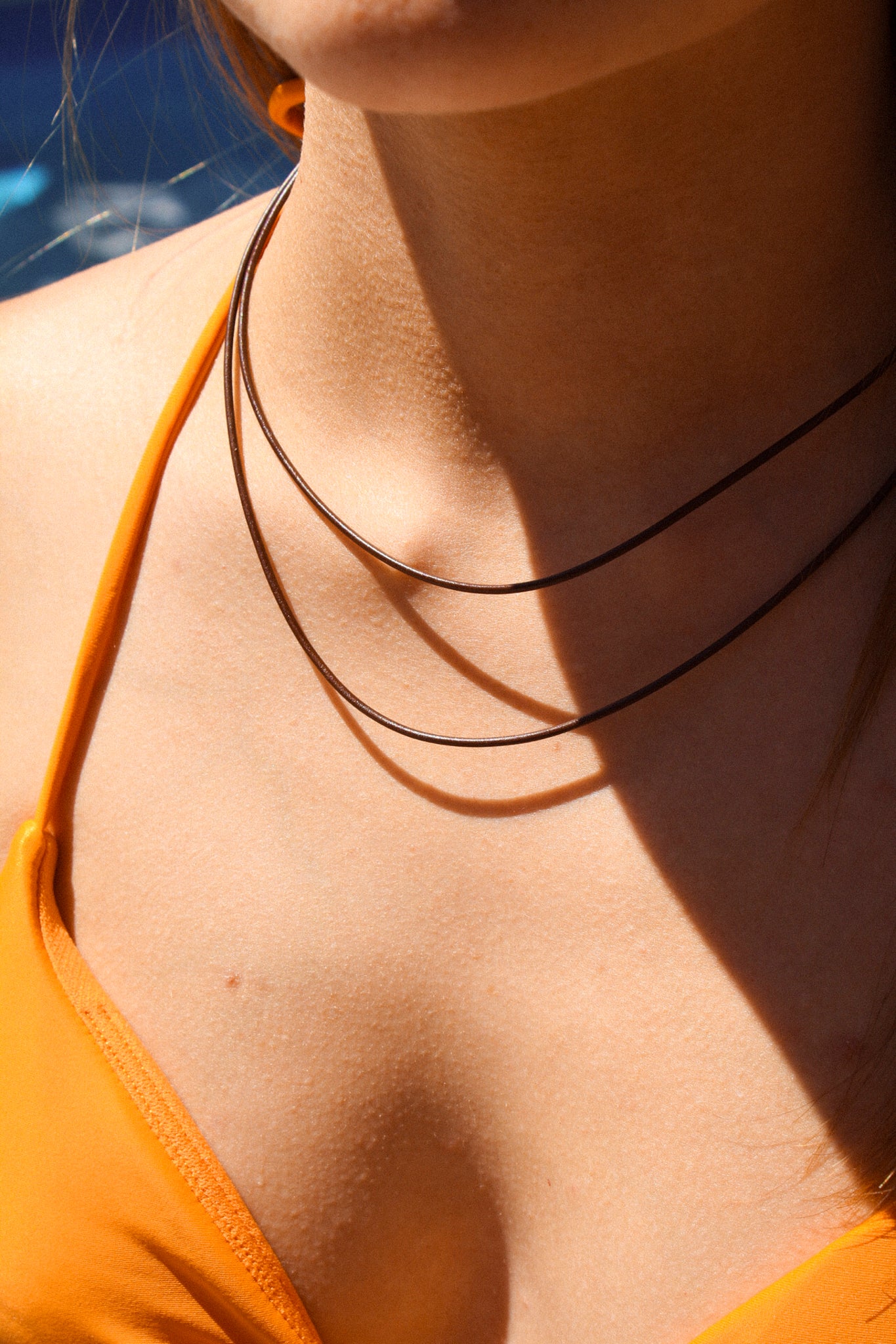 Brown Leather Cord Necklace