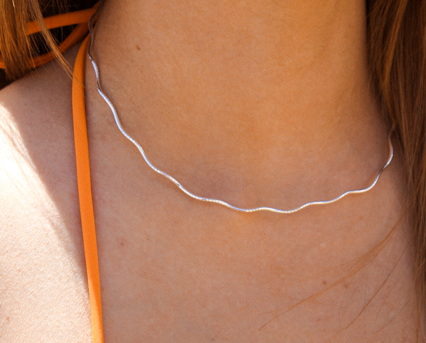 Sterling Silver Wavy Round Chain