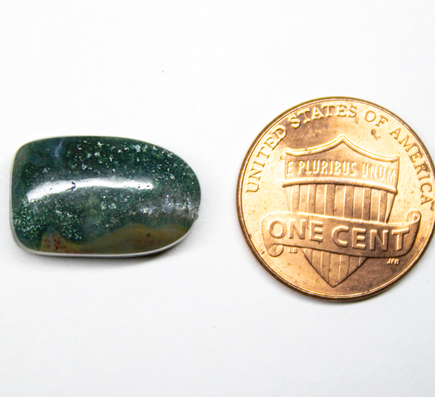 Blue Green Moss Agate Cabochon
