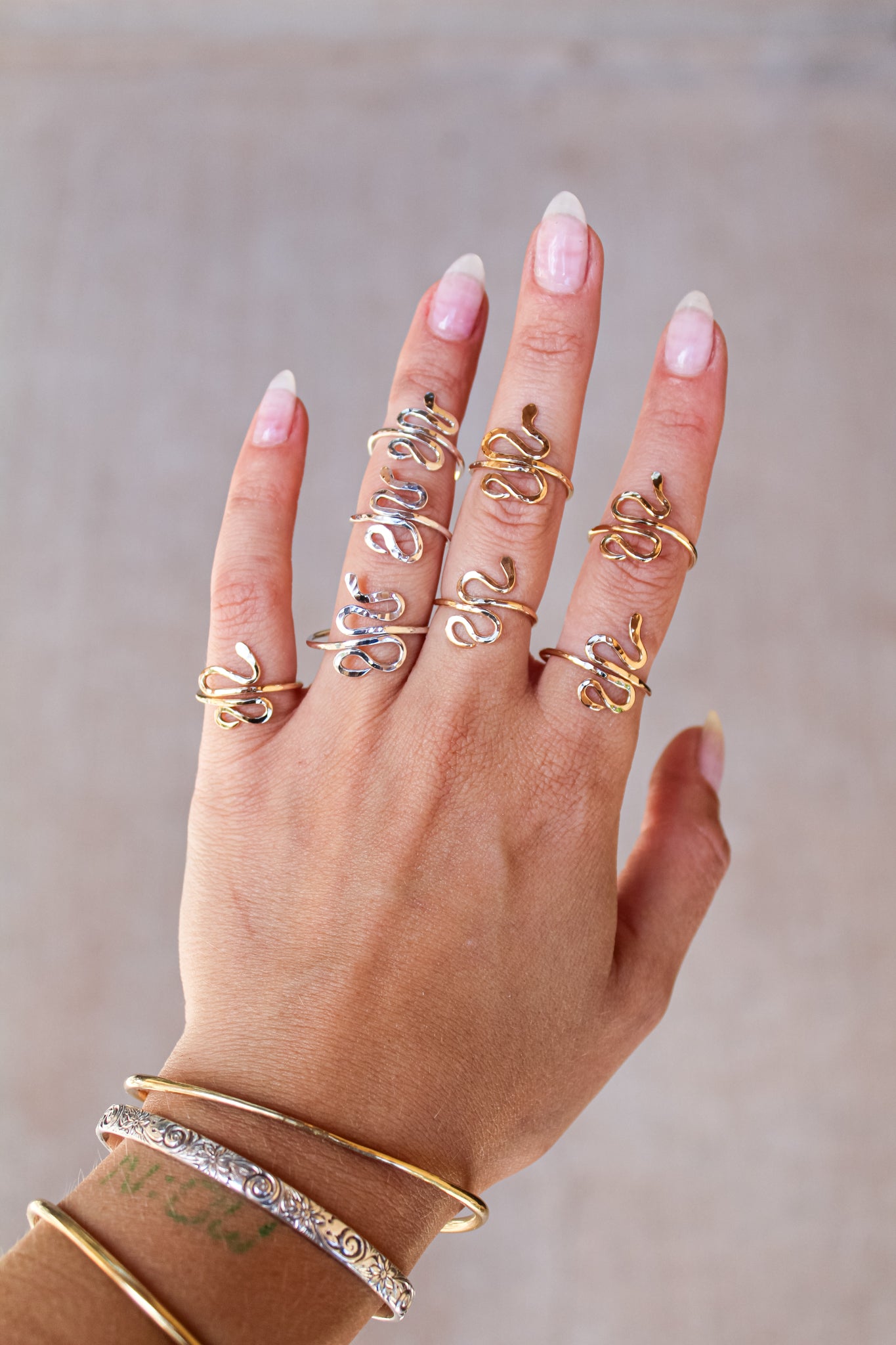 Snake Adjustable Rings