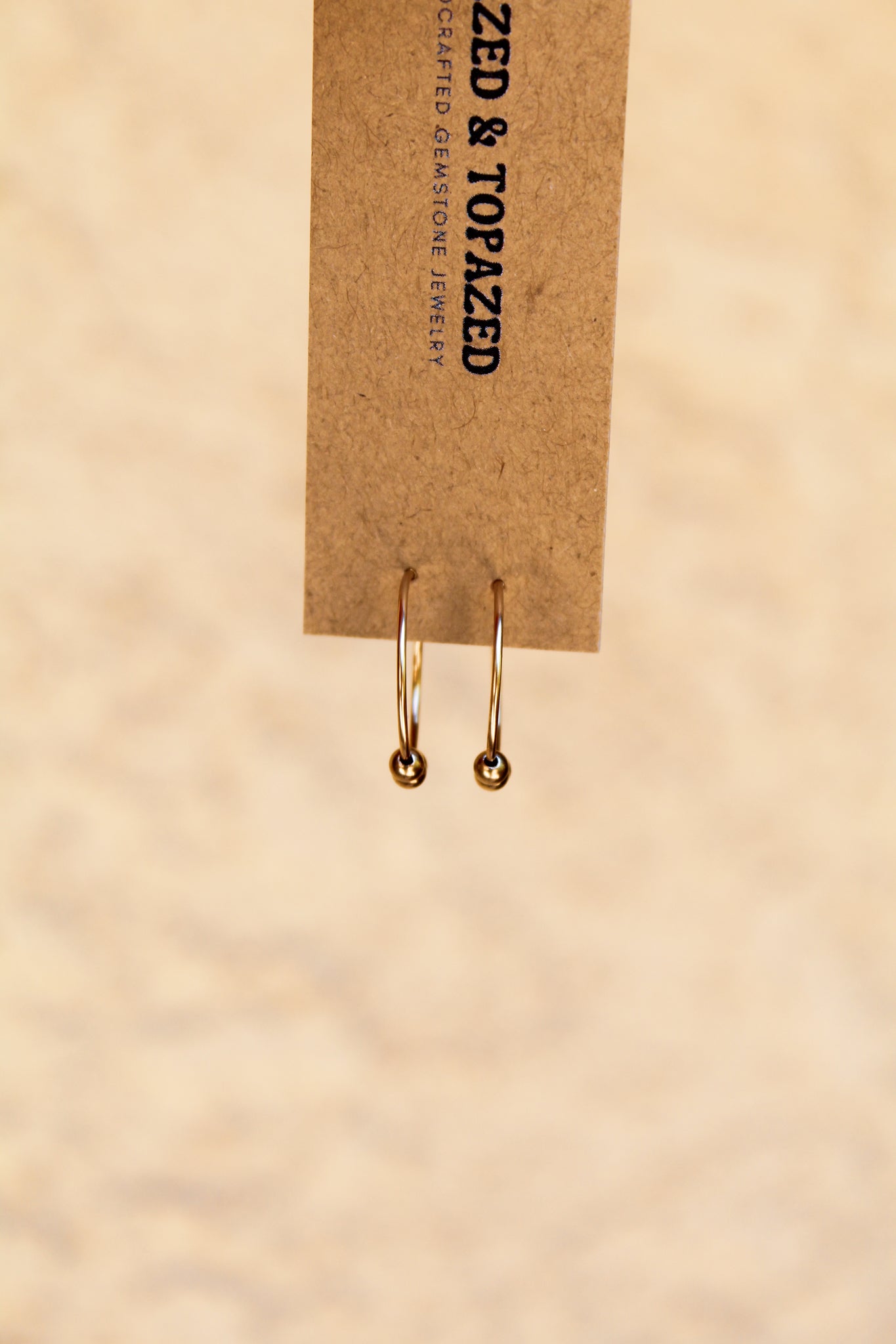 Gold Bead Hoop Earrings