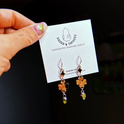 March Earring of the Month- Lucky Peridot Shamrocks