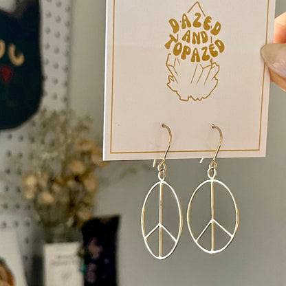 January Earring of the Month: Peace Sign Earrings