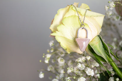 Rose Quartz Lock Pendant