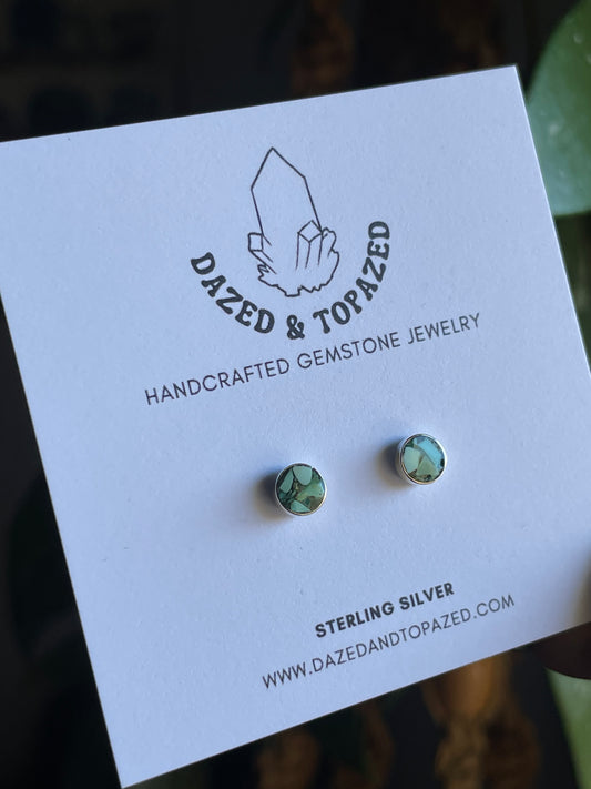 Crushed Gemstone Stud Earrings