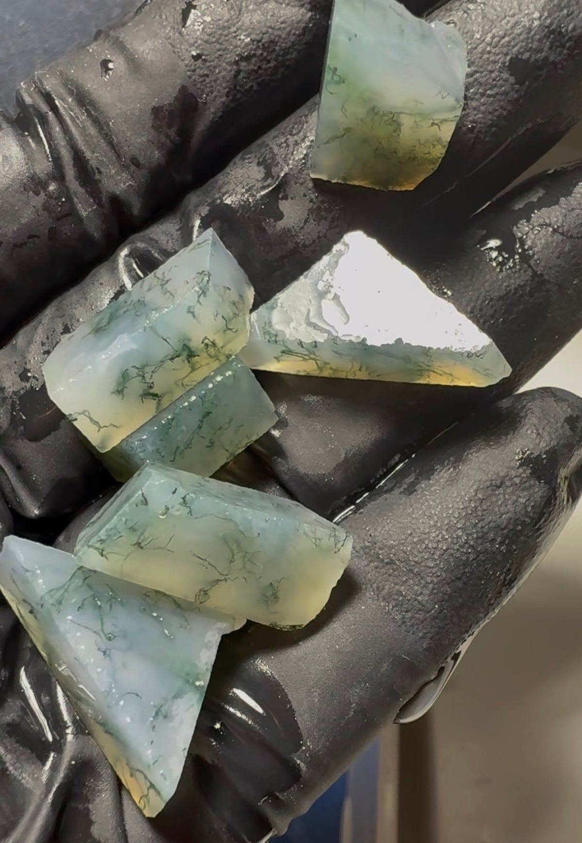 Moss Agate Lake Relic Rings