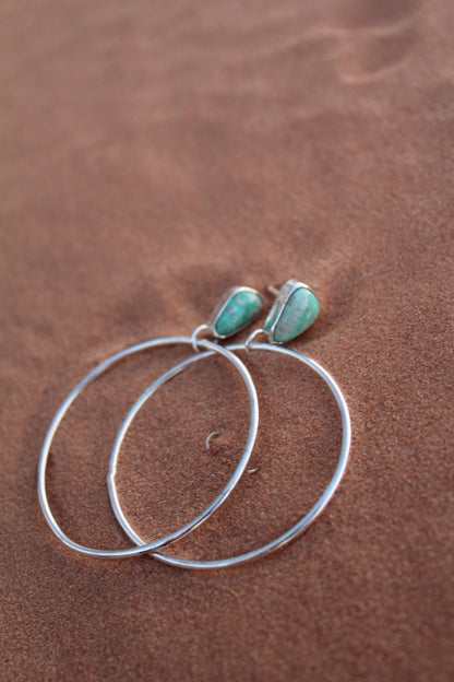 Utah Variscite Hoop Earrings