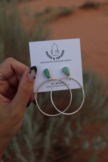 Utah Variscite Hoop Earrings