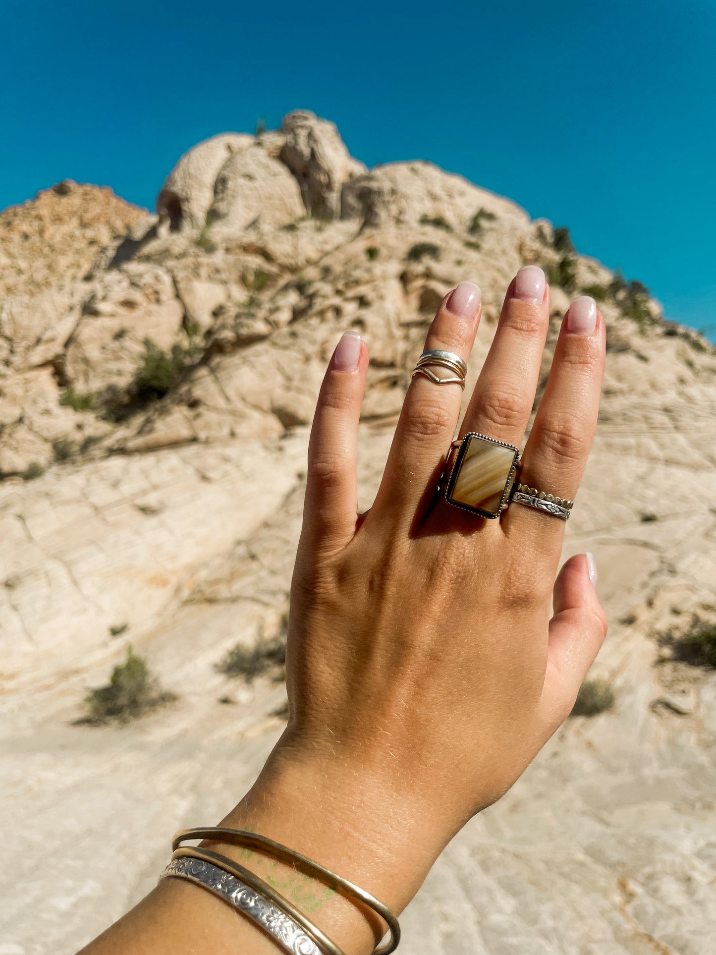 Utah Banded Agate Ring