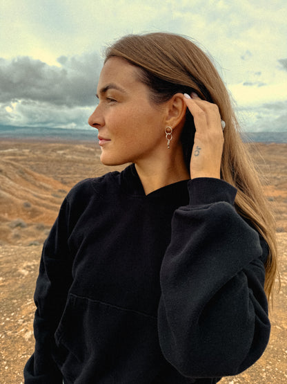 January Earring of the Month- Clarity Chain Drop Earrings + Clear Quartz