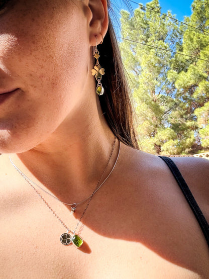 March Earring of the Month- Lucky Peridot Shamrocks