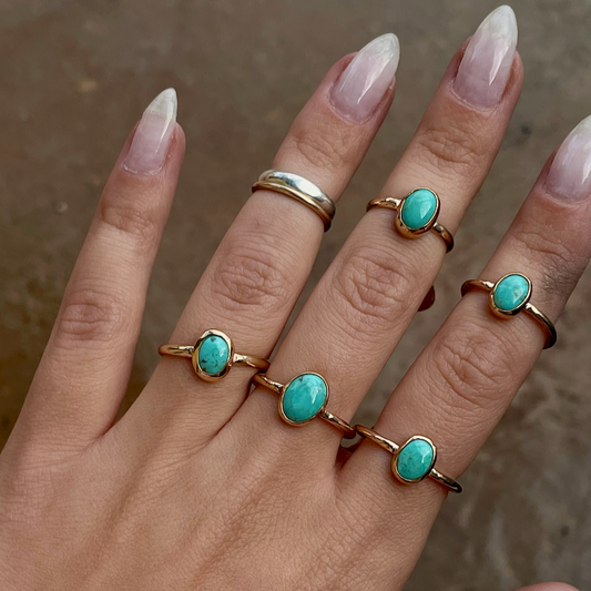 Turquoise and 14k Gold Filled Rings