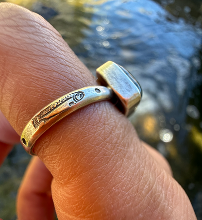 Moss Agate Lake Relic Rings