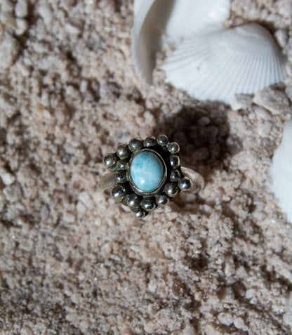 Larimar Bubble Rings