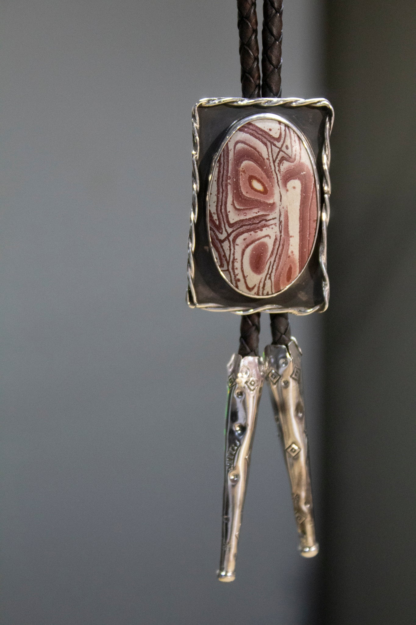 Mesa Moth Rhyolite Bolo Tie