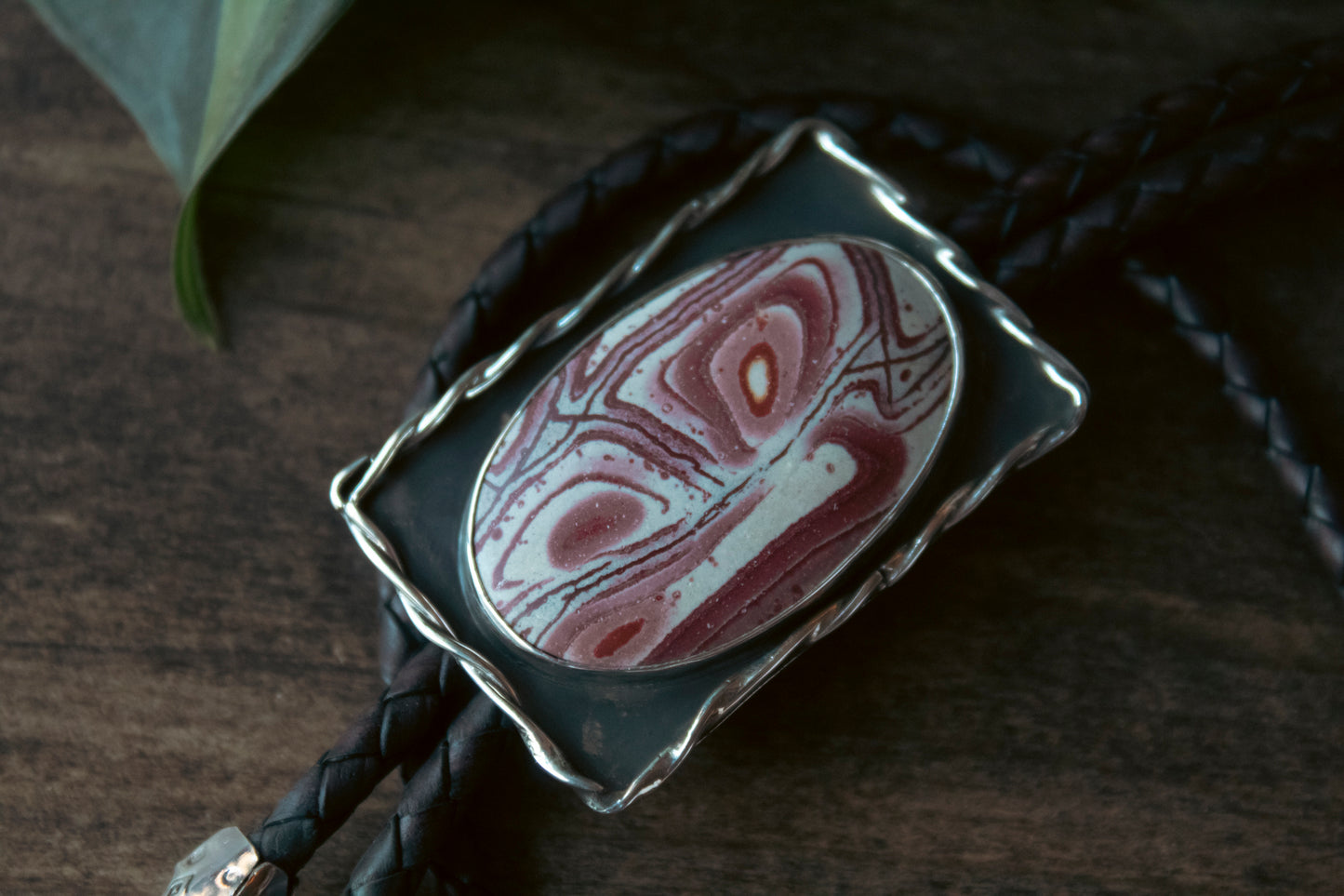 Mesa Moth Rhyolite Bolo Tie