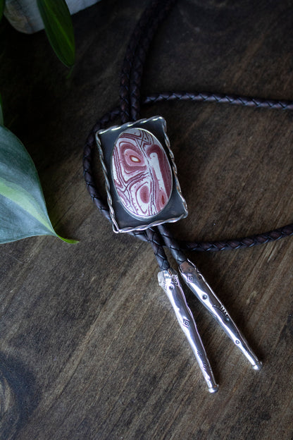 Mesa Moth Rhyolite Bolo Tie